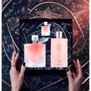 Set Cadou Lancome La Vie Est Belle, Femei, Apa de parfum, 100 ml + Lotiune de corp 200 ml + Apa de parfum, 4 ml