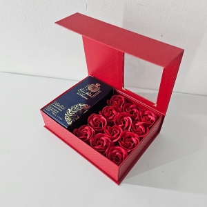 Set cadou Mirevo Apa de Parfum Ard al Zaafaran Al Dirgham Limited Edition, 50 ml si Cutie cu trandafiri
