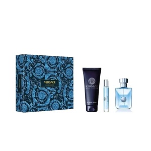 Set cadou Versace Pour Homme, Apa de Toaleta, 100ml + Apa de toaleta 10ml + Gel de dus 150ml