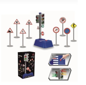 Set City Traffic semne circulatie si semafor electric