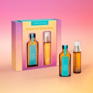 Set de par si corp Moroccanoil Good To Glow Duo, Tratament Original 100 ml + Night Body Serum, 50 ml