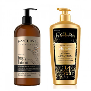 Eveline Cosmetics Lotiune de corp Luxury Expert 24K Gold, Cosmetics Organic Gold