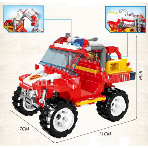 Set Joc Constructie STEM tip Lego Pompieri, 236 piese