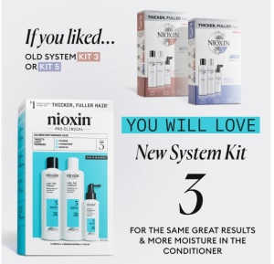 Set pentru par vopsit Nioxin System 3, Sampon 300 ml + Balsam 300 ml + Tratament leave-in 100 ml