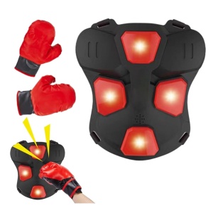 Set Vesta si Manusi de Box cu Lumini pentru Copii - Protectie Reglabila pentru Antrenament Interactiv si Siguranta