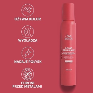 Spuma Wella Professionals Invigo Color Brilliance Conditioning Mousse pentru parul vopsit, 200 ml
