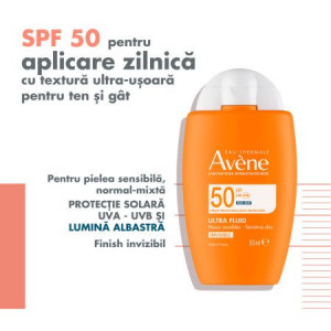 Ultra-Fluid cu protectie solara SPF 50 TriasorB, 50 ml, Avene