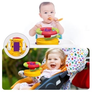 Volan Bebe cu Sunete si Efecte Simulate de Condus, Jucarie Interactiva 3 in 1 