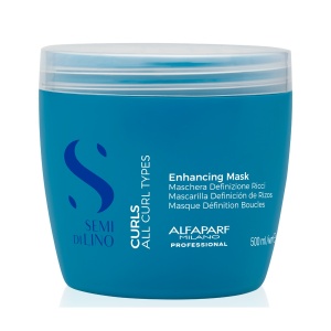 Alfaparf Milano Semi di Lino Curls Enhancing Mask, Mască Hidratantă pentru Păr Creț și Ondulat, 500 ml