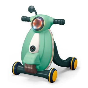 Antepremergator pentru bebelusi Little Story cu lumini si sunete verde