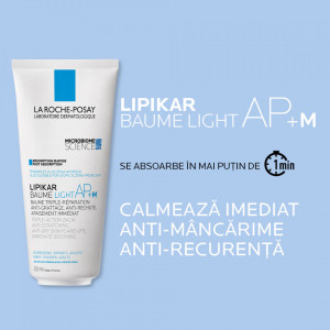 Balsam cu tripla actiune impotriva puseurilor de uscaciune a pielii La Roche-Posay Lipikar Baume Light AP+M - Img 2
