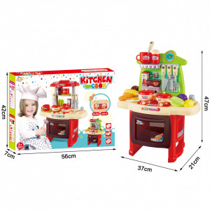 Bucatarie multifunctionala Cool Cooking pentru copii, rosu, ambalaj