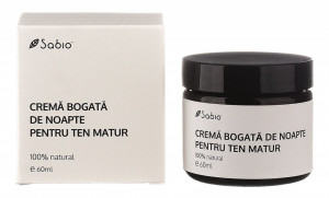 Crema bogata de noapte pentru ten matur, Sabio