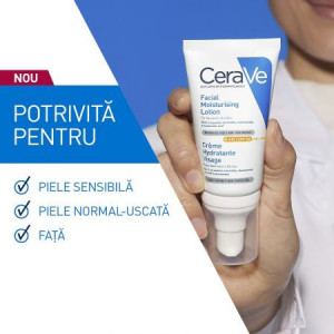 Crema hidratanta pentru ten normal-uscat cu SPF 50 CeraVe, 52 ml - Img 4
