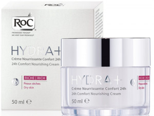Crema nutritiva pentru ten uscat confort 24H Hydra+, Roc