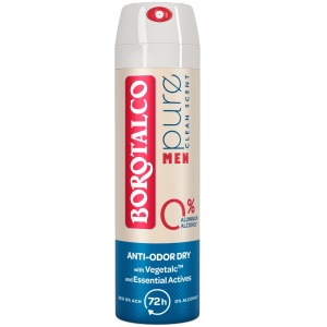 Deodorant Spray Men Pure Clean Scent, Borotalco