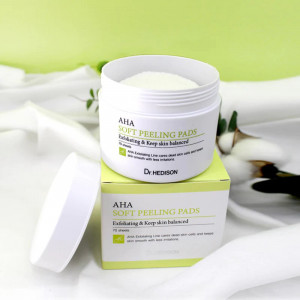 Dischete exfoliante pe baza de Alfa Hidroxi Acizi AHA Soft Dr Hedison, 70 bucati - Img 3