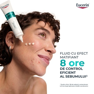 Fluid pentru fata matifiant cu acid salicilic Dermo Pure Eucerin, 40 ml