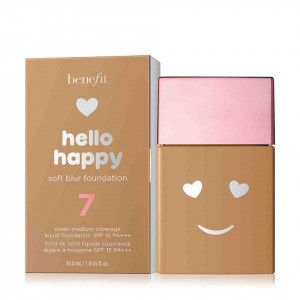 Fond de ten matifiant, Benefit, Hello Happy Soft Blur, SPF,  07 Medium Tan Warm