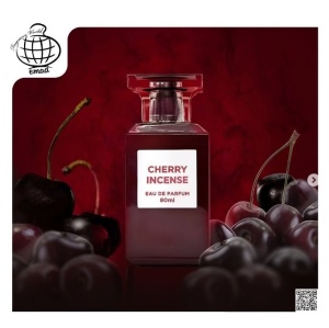Parfum arabesc Fragrance World Cherry Incense, Apa de Parfum, Unisex, 80 ml
