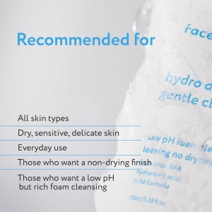 Gel de curatare delicat hidratant cu ceramide si acid hialuronic Face Republic, Hydro Derma Gentle Cleanser, 100 ml