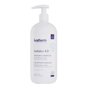 Gel de spalare emolient cu efect calmant Ivahidra+ A.D, 500 ml, Ivatherm