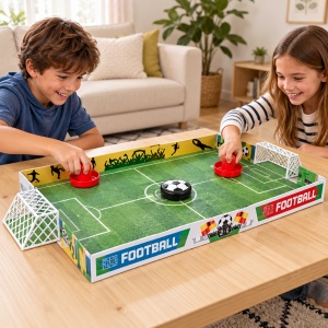 Joc de fotbal de masa, teren 70 x 36,5 cm, 2 jucatori, cu porti si accesorii - Img 2