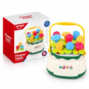 Joc educativ pentru bebelusi Cos cu flori colorate, 18 luni+