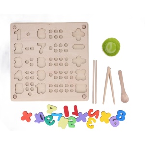 Joc matematic de tip Montessori, lemn – Asociere si Sortare culori