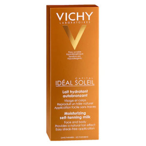Lapte hidratant autobronzant pentru fata si corp Ideal Vichy Soleil, 100 ml - Img 2
