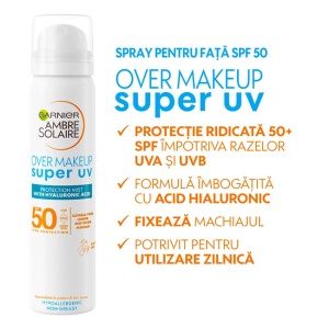 Pachet Garnier Ambre Solaire – Spray aftersun hidratant 200 ml + Ulei protectie solara bronz SPF 15 200 ml + Spray protectie solara fata SPF 50 75 ml.