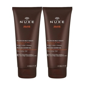 Pachet gel de dus multifunctional pentru fata, corp si par Nuxe Men, 200 ml x 2 bucati