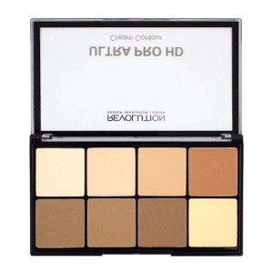 Paleta crema de conturare Makeup Revolution Ultra Pro HD, 20 g, Light/Medium