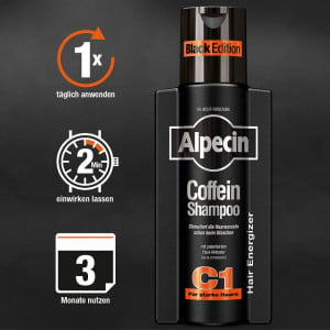 Sampon Alpecin Caffeine C1 Black Edition pentru reducerea caderii parului, 250 ml - Img 6