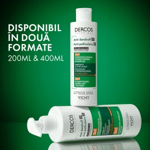 Sampon si balsam 2 in 1 anti-matreata pentru toate tipurile de par Dercos, Vichy