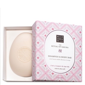 Sampon Solid & Sapun Corp 2 in 1 cu Floare de Cires si Lapte de Orez – Rituals The Ritual of Sakura, 100 g