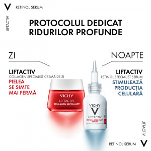Ser antirid cu retinol pentru riduri pronuntate Vichy Liftactiv Specialist, 30 ml