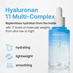 Ser facial hidratant si revitalizant cu 11 tipuri de acid hialuronic Face Republic, Hydro Boost Solution, 45 ml