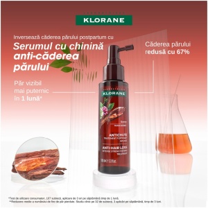 Serum impotriva caderii parului cu chinina, 100 ml, Klorane