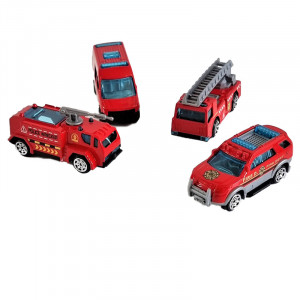 Set 4 masinute de pompieri- Mini Fire Trucks - Img 3