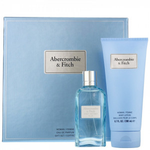 Set Cadou Abercrombie & Fitch First Instinct Blue Woman, Apa de Parfum 50 ml + Lotiune de Corp, 200 ml