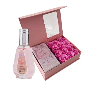 Set cadou Dorevo Apa De Parfum Ard al Zaafaran Rose Paris 50 ml si Cutie cu trandafiri