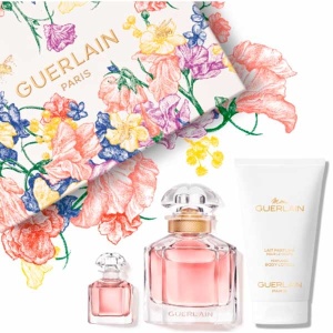 Set cadou Mon Guerlain, Apa de Parfum, Femei, 50 ml + 5 ml + Lotiune de corp, 75 ml