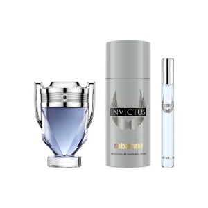 Set cadou Paco Rabanne, Invictus, Apa de Toaleta, Barbati, 50 ml + Deodorant spray, 150 ml + mini Apa de Toaleta ,10 ml