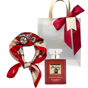Set cadou Paris Corner Pendora Scents, Charuto Mysterious Tobacco,  Apa de Parfum, Unisex, 100 ml + esarfa satinata