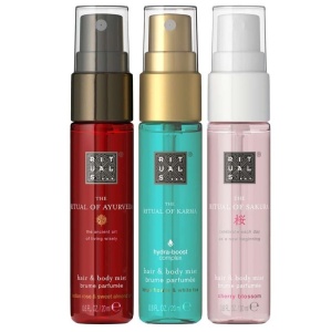 Set Cadou Rituals The Ritual Hair & Body Mist – Ayurveda, 20 ml Karma, 20 ml & Sakura 20ml