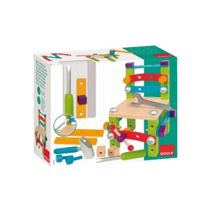 Set de Constructie Scaun din Lemn pentru Copii, Joc Educational si Creativ