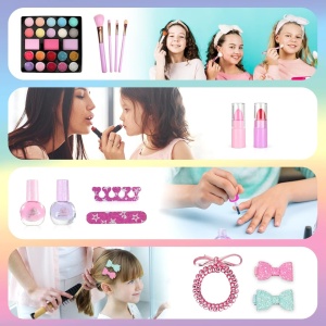 Set de machiaj si accesorii pentru copii - Gama variata de culori si ustensile