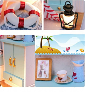 Set DIY pentru Casa de Papusi Brandon’s Room - Model de Dormitor din Lemn