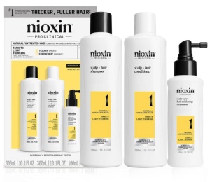 Set Nioxin System 1, Sampon 300 ml + Balsam 300 ml + Tratament 100 ml